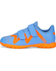 Puma scarpa da calcetto da ragazzo con velcro 107205 01 blue glimmer-white ultra orange