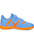 Puma scarpa da calcetto da ragazzo con velcro 107205 01 blue glimmer-white ultra orange