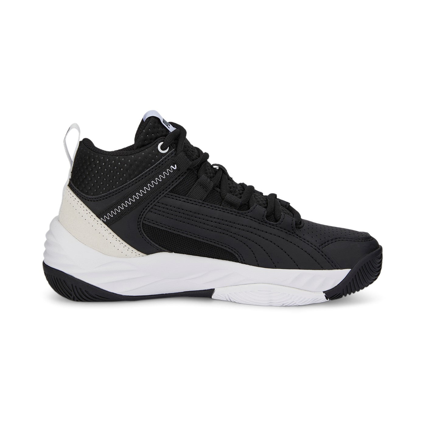 Puma sneakers alta da ragazzo Rebound Future Evo Core Jr 386170 01 black-white