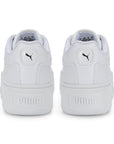 Puma scarpa sneakers da ragazza con zeppa Karmen 387374 01 bianco