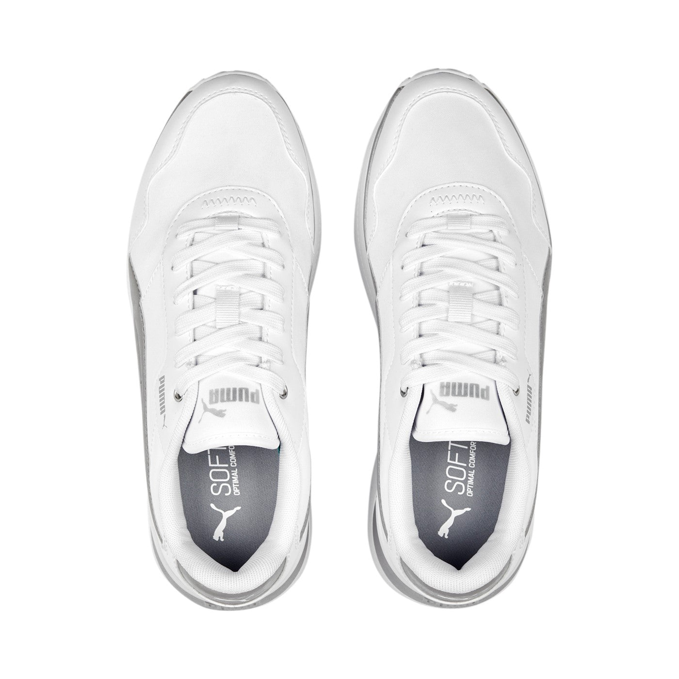 Puma scarpa sneakers da donna R78 Voyage Space Metallics 391130 02 bianco-argento