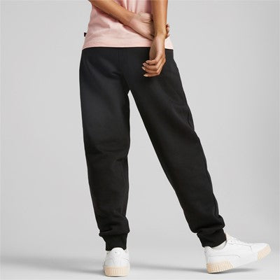 Puma pantalone da donna in cotone con polsino ESS+ Embroidery High-Waist Pants FL cl 670007 01 black