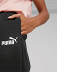 Puma pantalone da donna in cotone con polsino ESS+ Embroidery High-Waist Pants FL cl 670007 01 black
