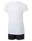 Puma competo in cotone da bambina T-shirt e Pantaloncino 846936 02 bianco nero