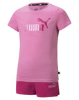 Puma competo in cotone da bambina T-shirt e Pantaloncino 846936 15 opera mauve