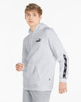 Puma felpa da uomo con cappuccio e tasca anteriore a marsupio ESS+ Tape Hoodie FL 849040 02 white