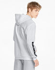 Puma felpa da uomo con cappuccio e tasca anteriore a marsupio ESS+ Tape Hoodie FL 849040 02 white