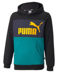 Puma Felpa con cappuccio e tasca a marsupio ESS Block Hoodie FL B 849081 27 aqua