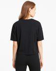 Puma maglietta manica corta da donna ESS Cropped Logo 586866 01 nero
