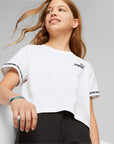 Puma T-shirt manica corta da ragazza Power Tape Tee 673544-02 white