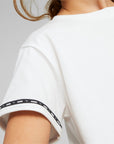 Puma T-shirt manica corta da ragazza Power Tape Tee 673544-02 white