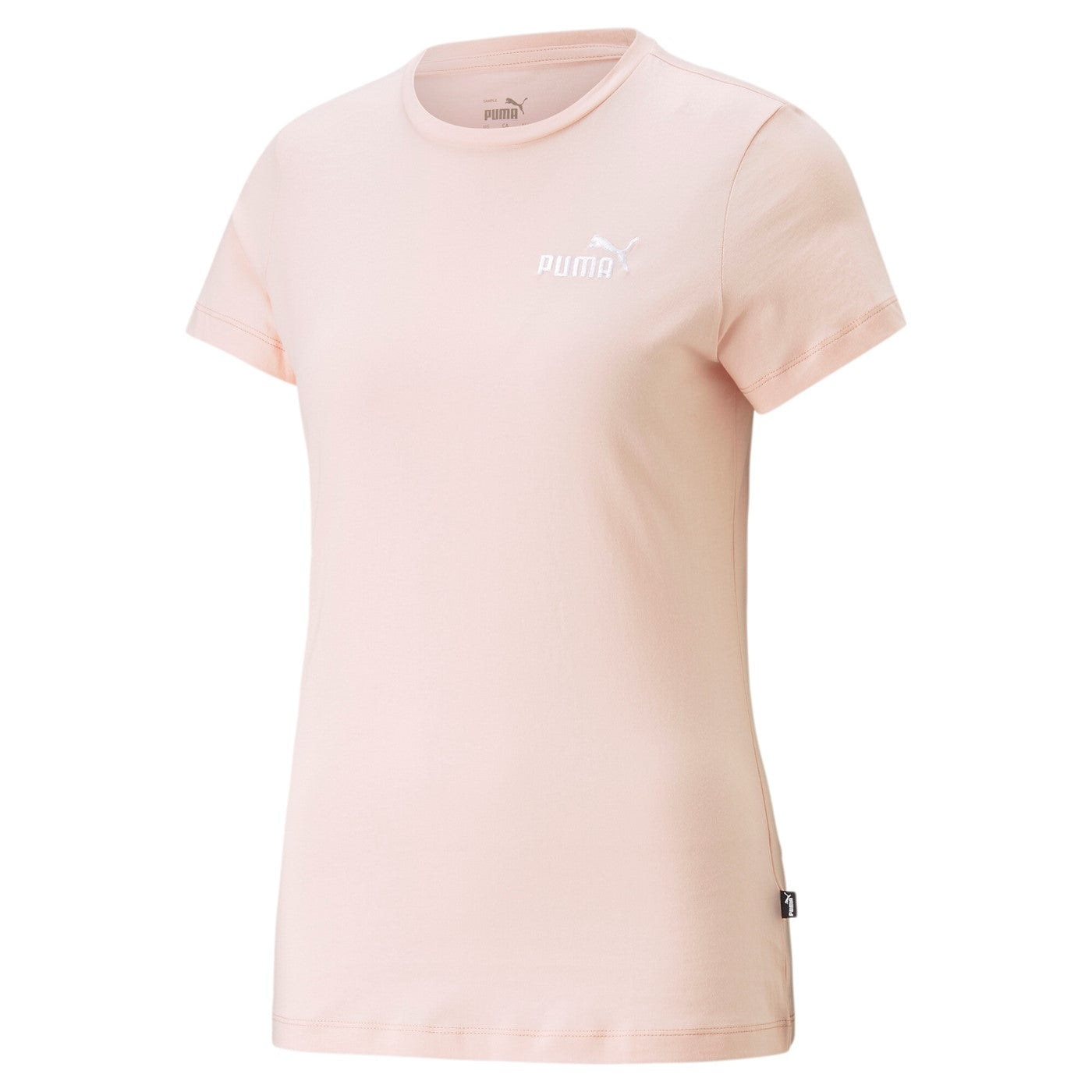 Puma T-shirt da donna manica corta Mini Logo ESS+ Embroidery Tee 848331-66 rose dust