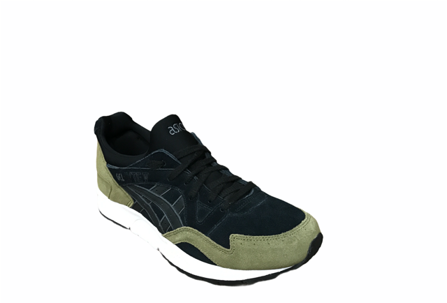 sportiamo Asics scarpa sneakers da uomo Gel Lyte V HL7B3 9090 nero-verde