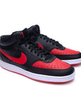 Nike scarpa sneakers da uomo Court Vision Mid DM8682 001 black-bianco rosso