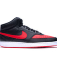 Nike scarpa sneakers da uomo Court Vision Mid DM8682 001 black-bianco rosso