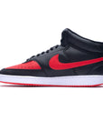 Nike scarpa sneakers da uomo Court Vision Mid DM8682 001 black-bianco rosso